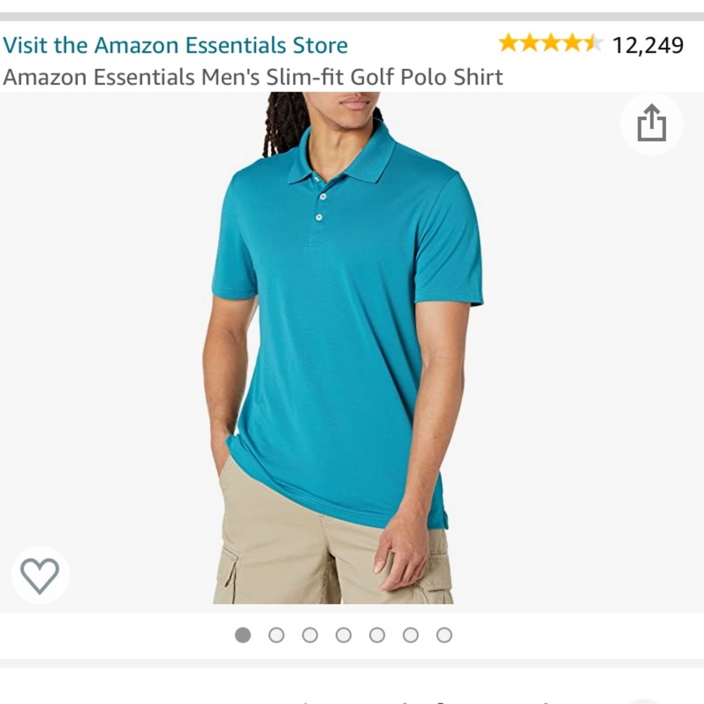 NWT Amazon slim fit polo